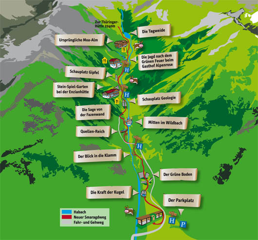 Themen Wanderweg Smaragdweg im Habachtal